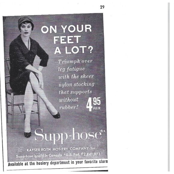 Supp Hose Kayser Roth Hosiery Company Advertisement 1950s Vintage Print Ad - Picture 2 of 2
